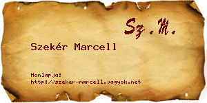 Szekér Marcell névjegykártya