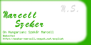 marcell szeker business card